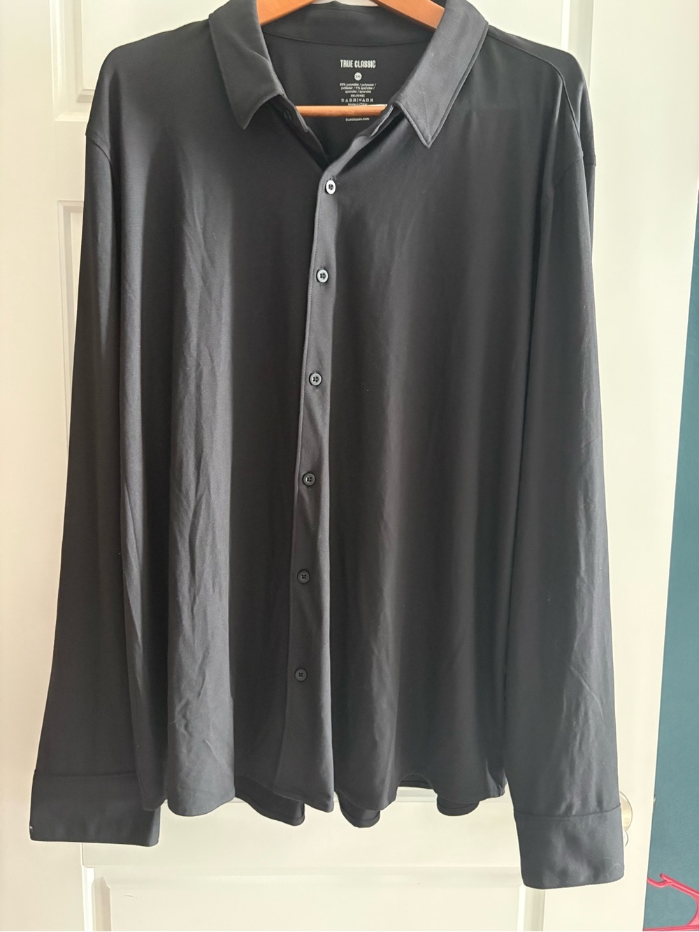 True Classic Black Button Down Shirt Men's 3XL